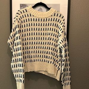 Lou & Grey Black and White Stripe Sweater